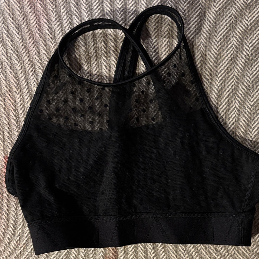 Alala Black Mesh Sports Bra